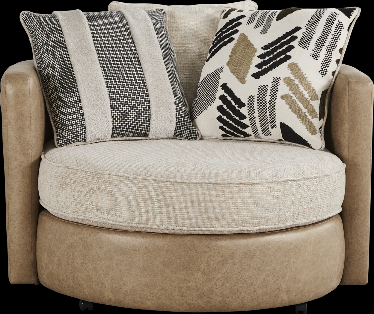 Murphy Beige Swivel Chair - Thumbnail - Image 2