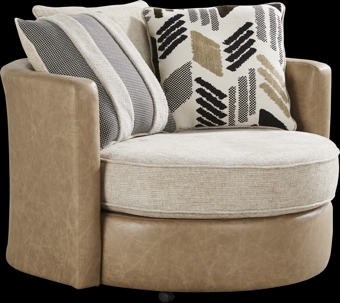 Murphy Beige Swivel Chair - Thumbnail - Image 1