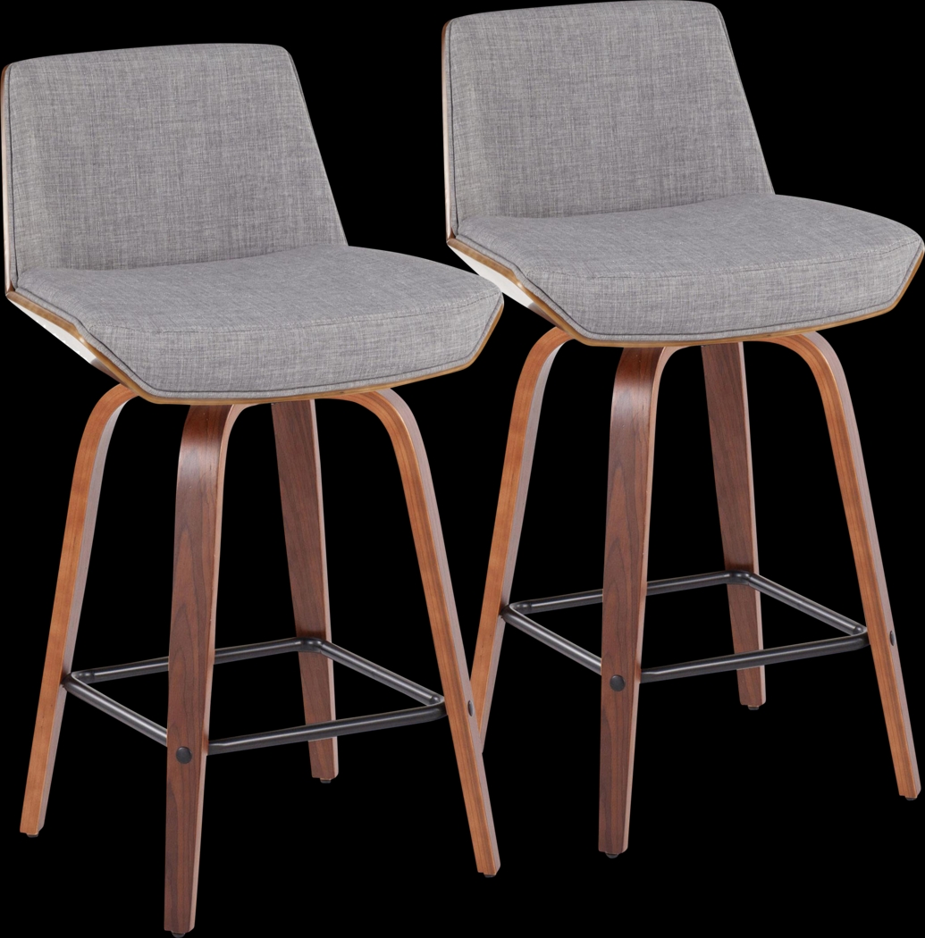 Murpolk Gray Counter Height Stool, Set of 2 - Thumbnail - Image 1