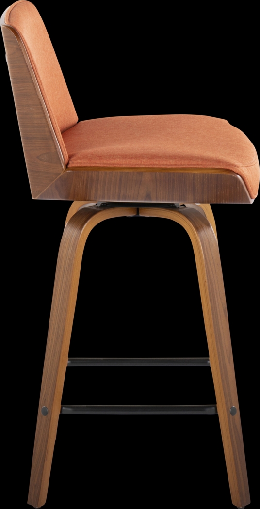 Murpolk Orange Swivel Counter Height Stool, Set of 2 - Thumbnail - Image 5