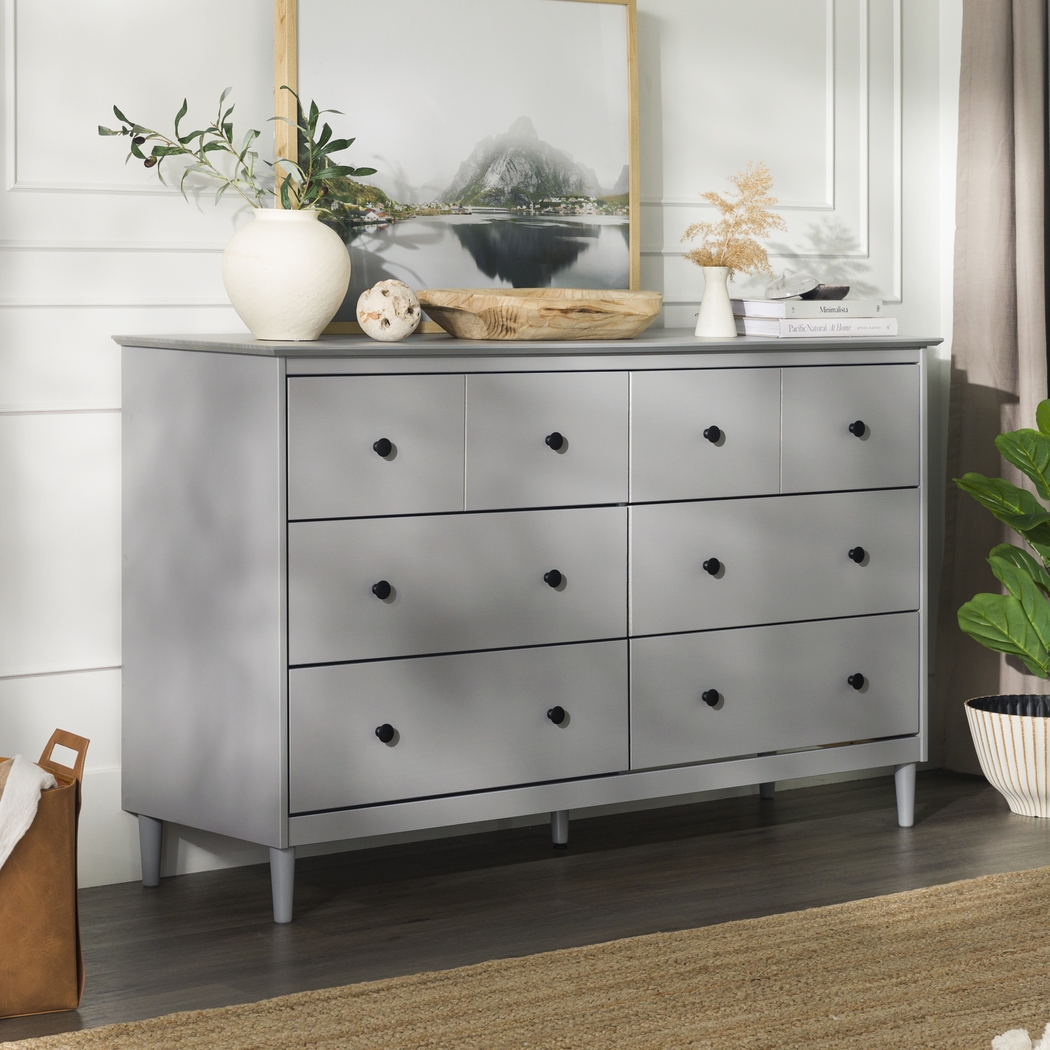Murrell Gray 6 Drawer Dresser - Thumbnail - Image 4