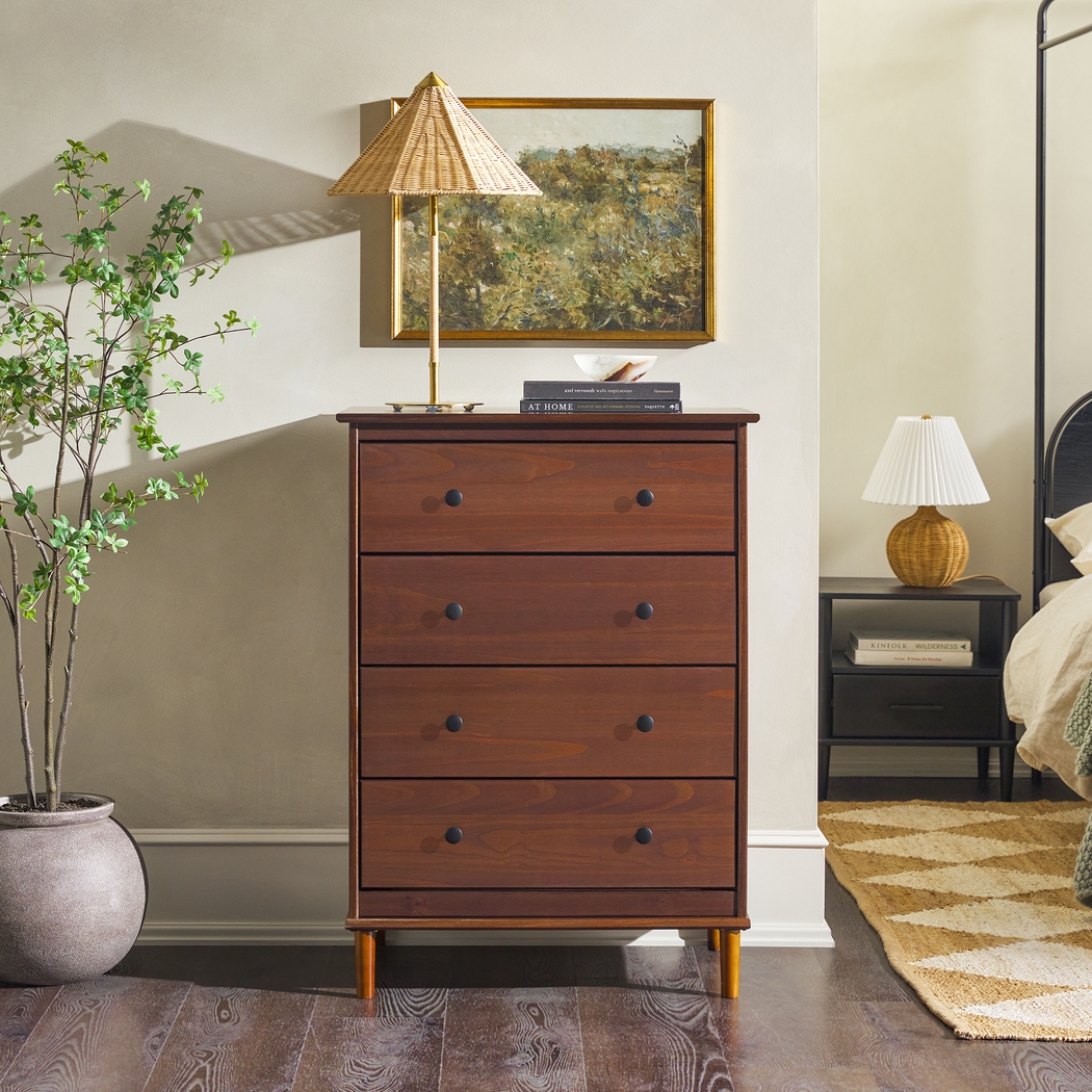 Murrell Walnut 4 Drawer Dresser - Thumbnail - Image 3