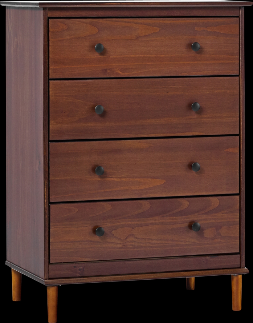 Murrell Walnut 4 Drawer Dresser - Thumbnail - Image 1
