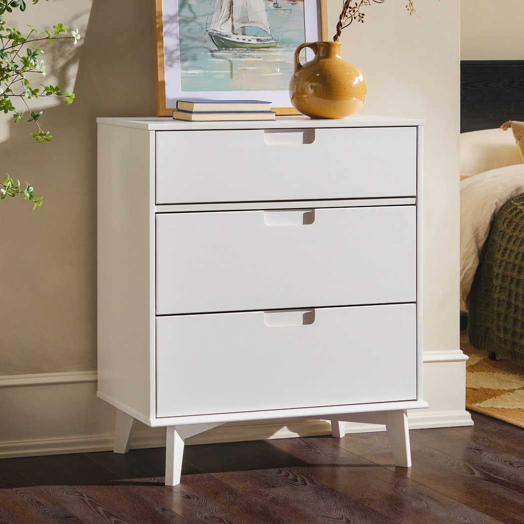 Murrell White 3 Drawer Dresser - Thumbnail - Image 2