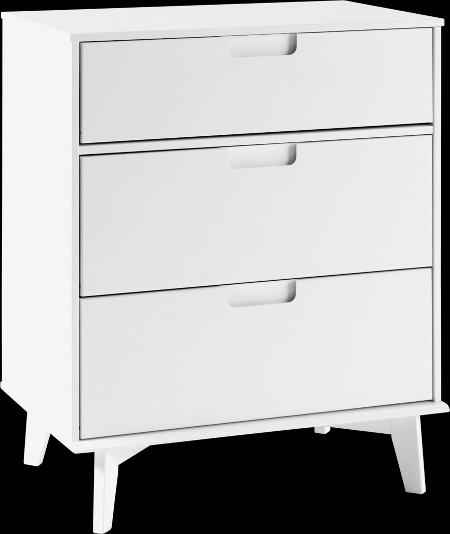 Murrell White 3 Drawer Dresser - Thumbnail - Image 1
