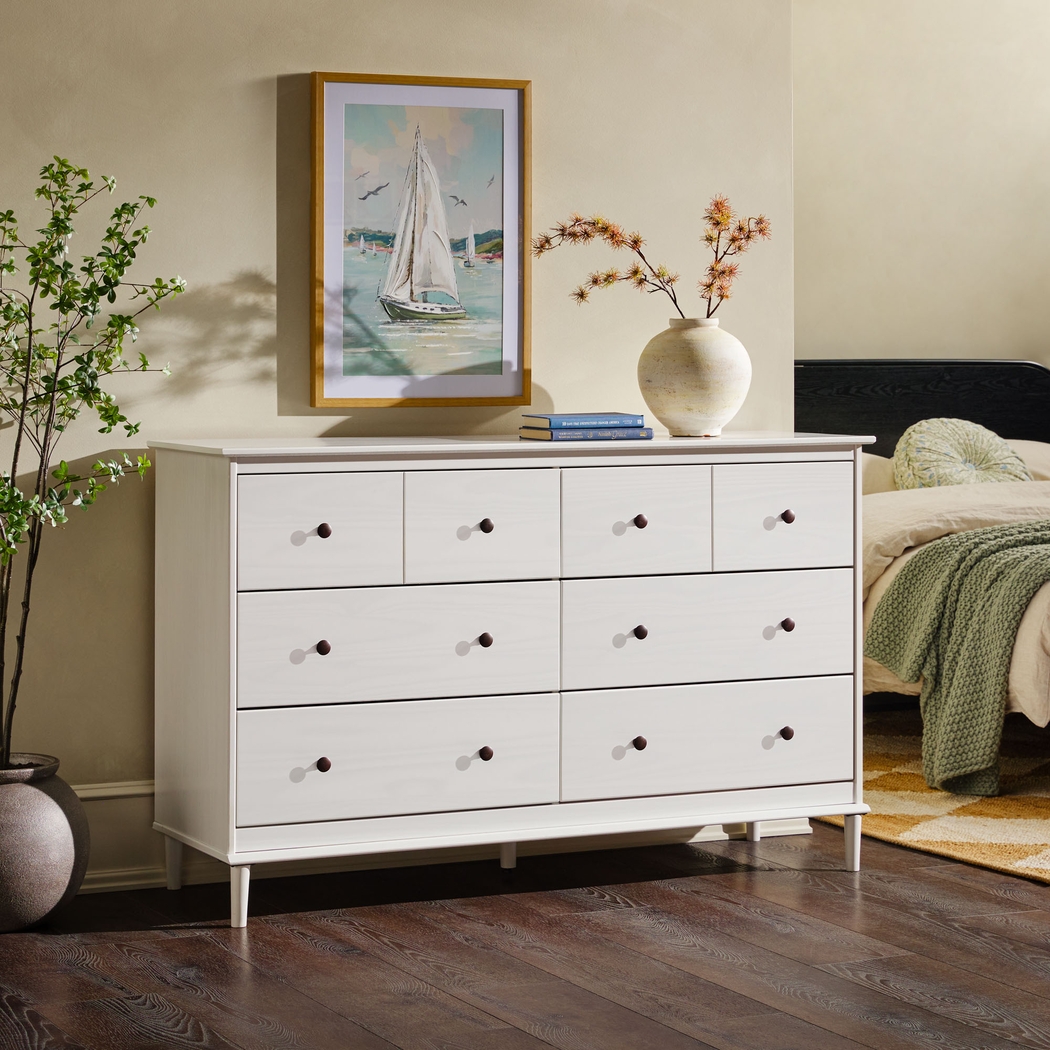 Murrell White 6 Drawer Dresser - Thumbnail - Image 2