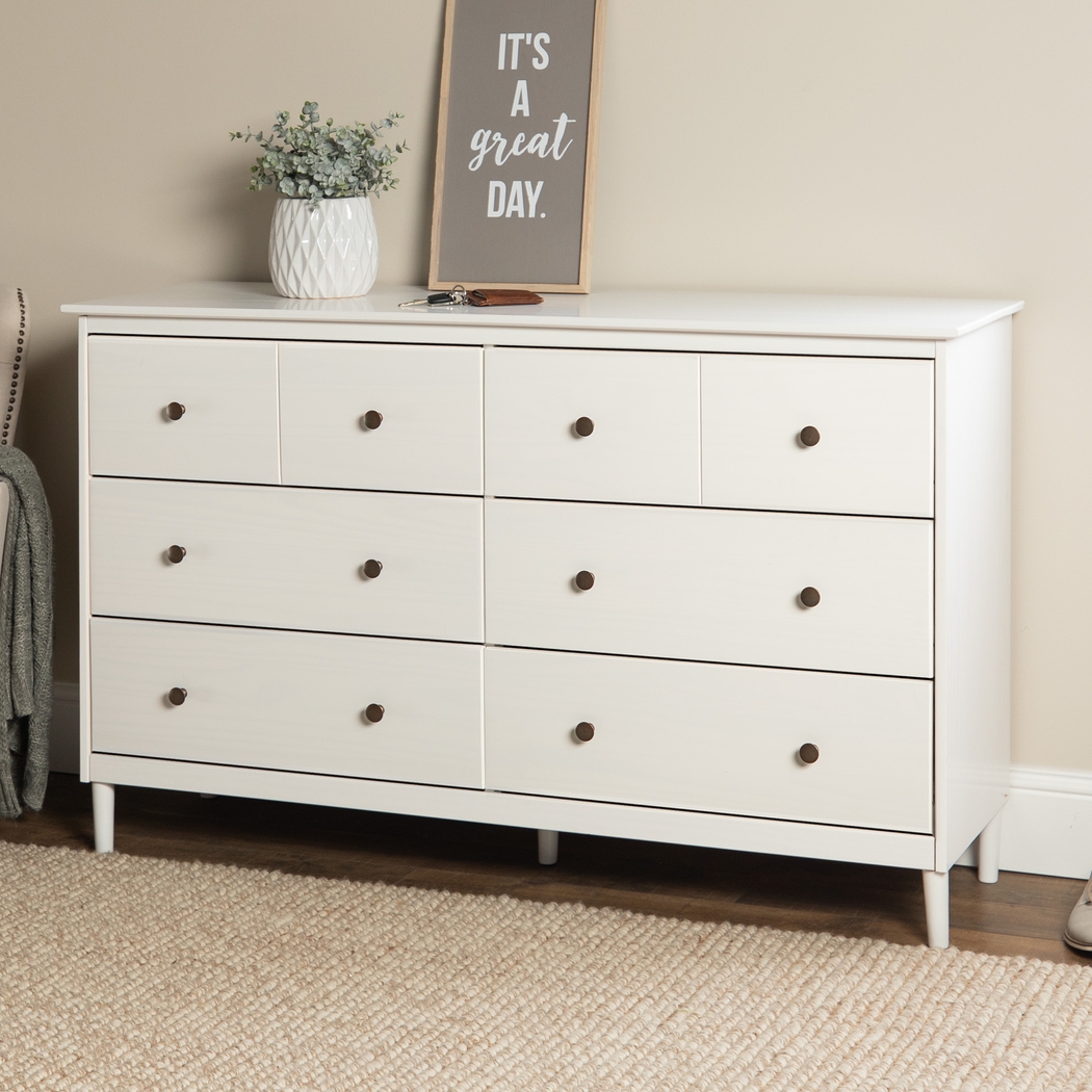 Murrell White 6 Drawer Dresser - Thumbnail - Image 4