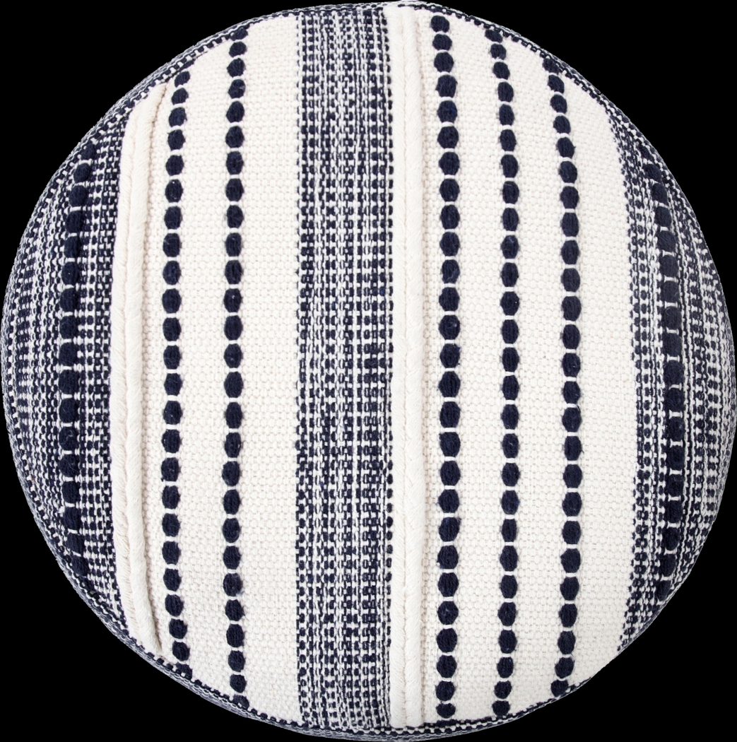 Mursili Navy/Ivory Pouf - Thumbnail - Image 7