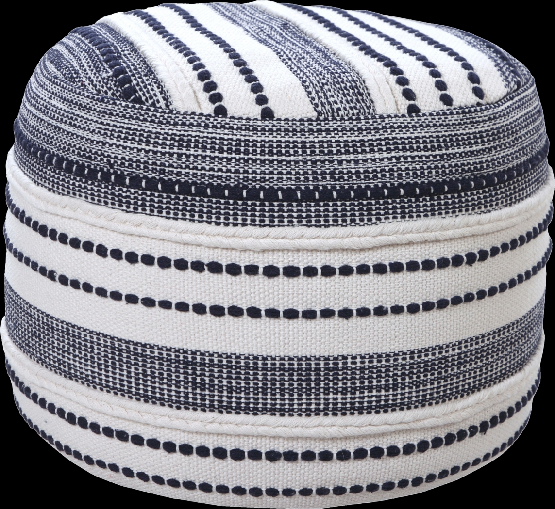 Mursili Navy/Ivory Pouf - Thumbnail - Image 8