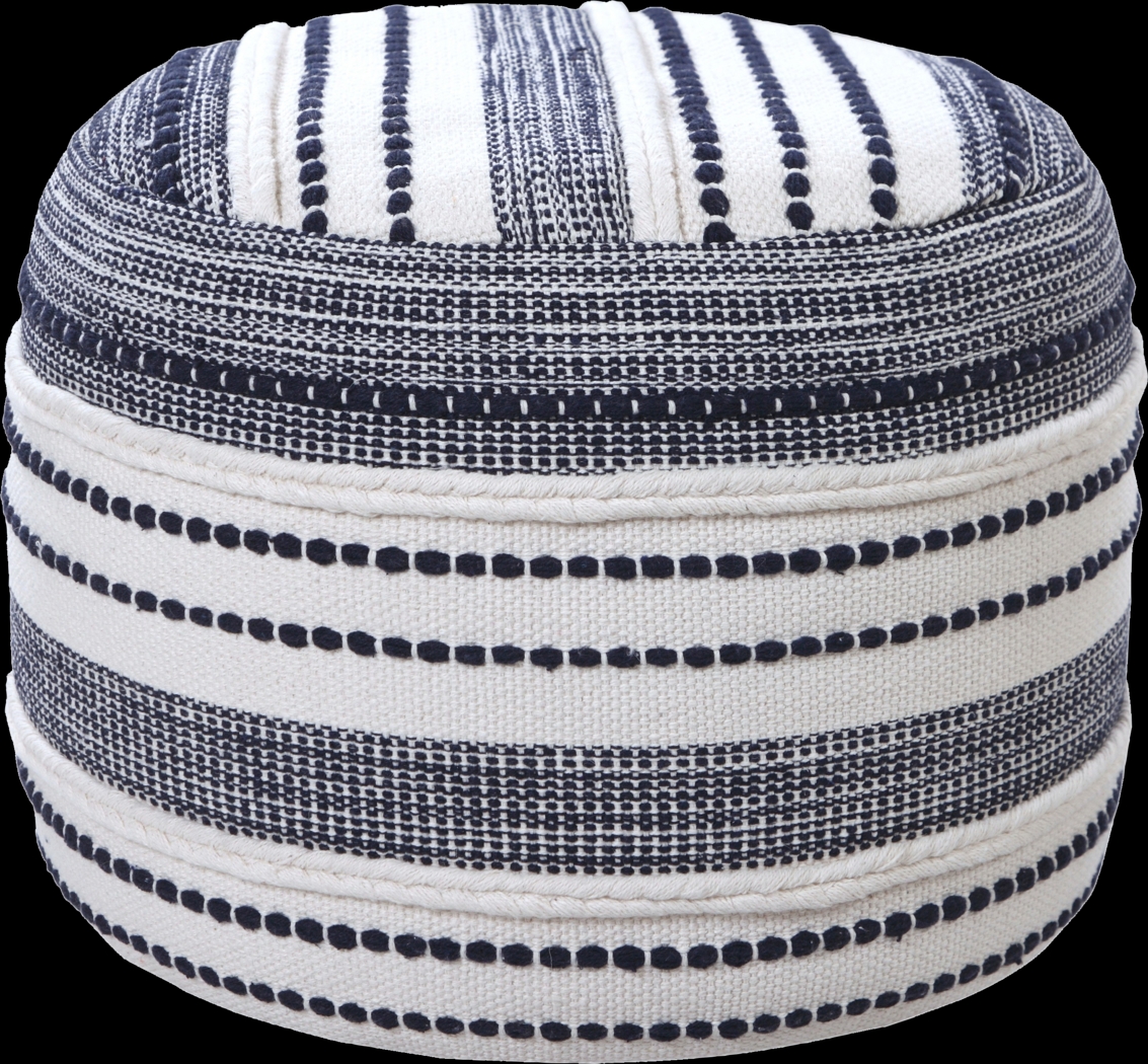 Mursili Navy/Ivory Pouf - Thumbnail - Image 9