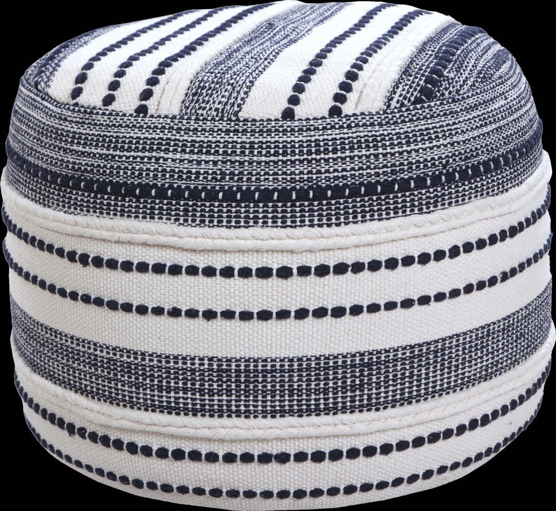 Mursili Navy/Ivory Pouf - Thumbnail - Image 1