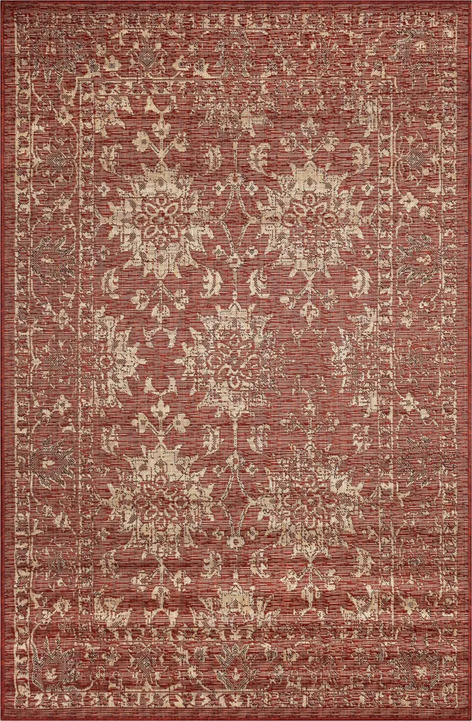 Musvista Red 4'10 x 7'6 Indoor/Outdoor Rug - Thumbnail - Image 1