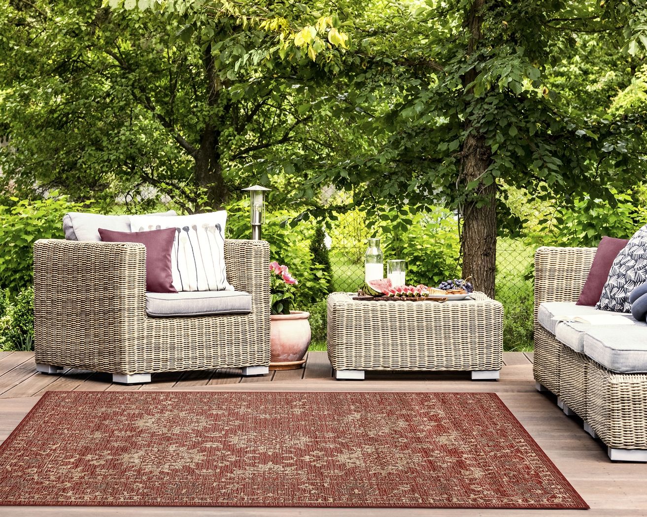 Musvista Red 6'6 x 9'4 Indoor/Outdoor Rug - Thumbnail - Image 3