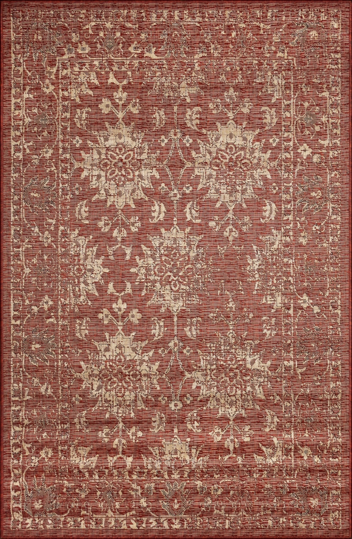 Musvista Red 6'6 x 9'4 Indoor/Outdoor Rug - Thumbnail - Image 1