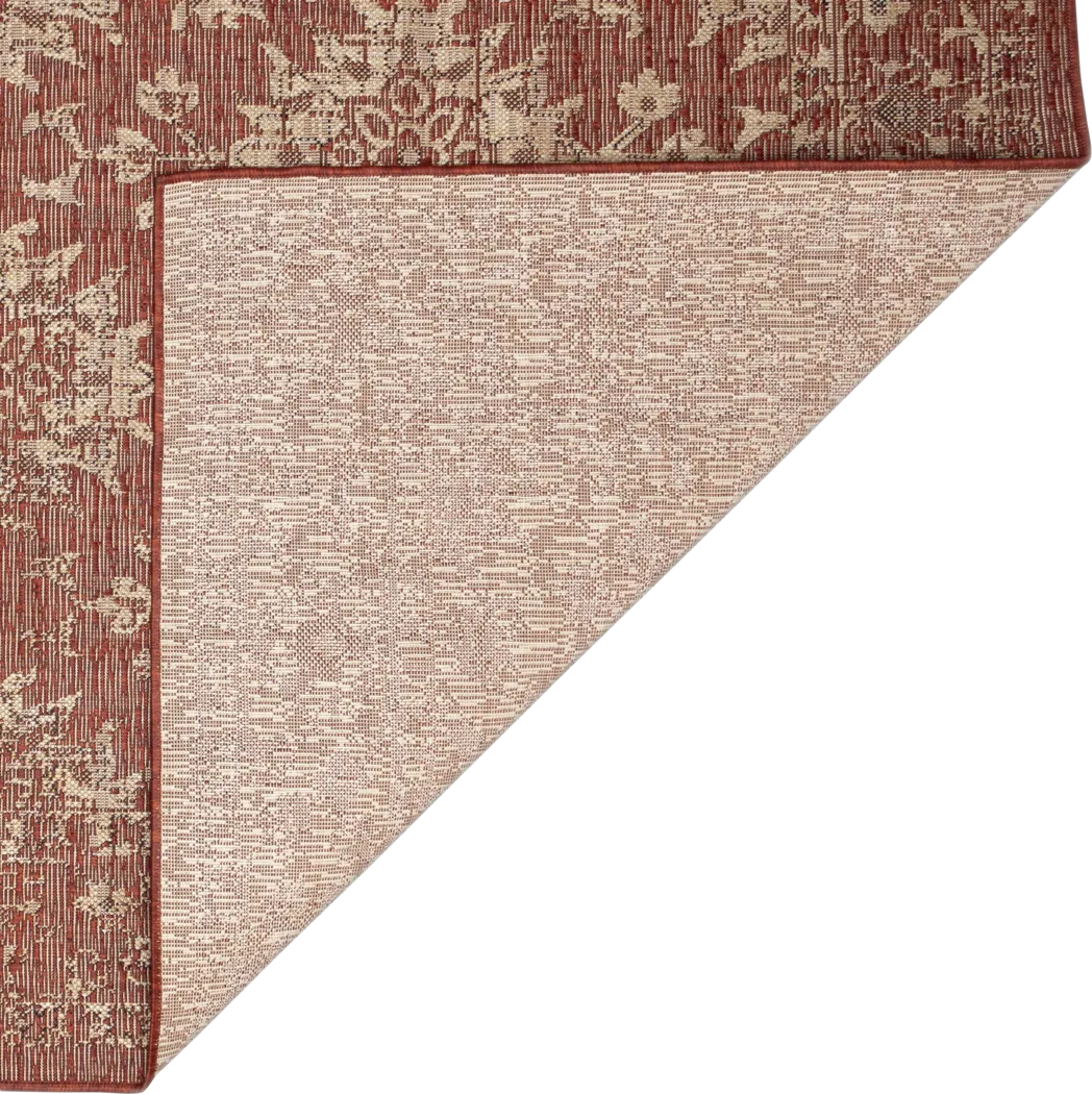 Musvista Red 7'10 x 9'10 Indoor/Outdoor Rug - Thumbnail - Image 4