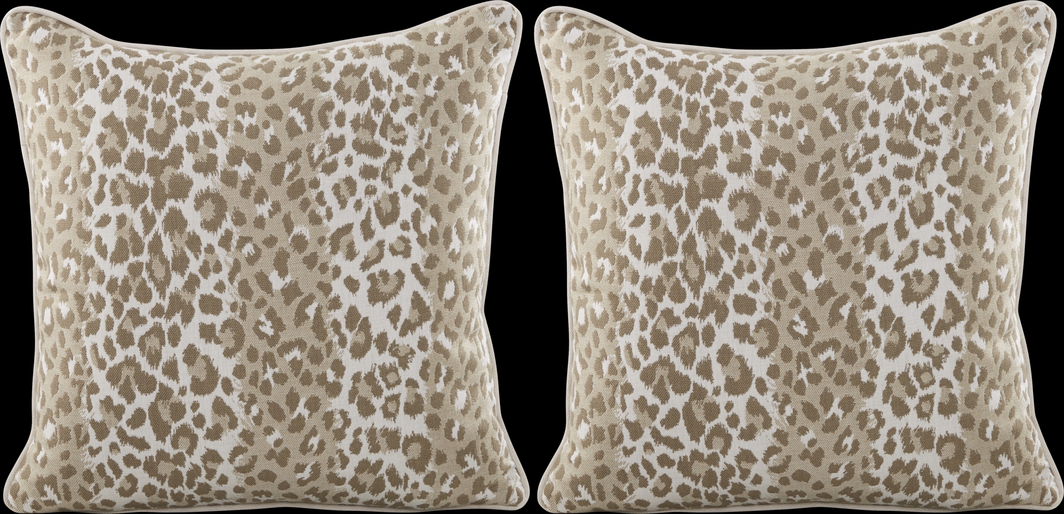 Muzette Leopard Indoor/Outdoor Accent Pillow, Set of Two - Thumbnail - Image 1