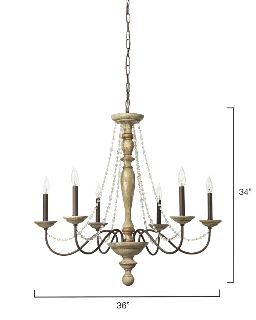 Mwepu Beige Chandelier - Thumbnail - Image 3