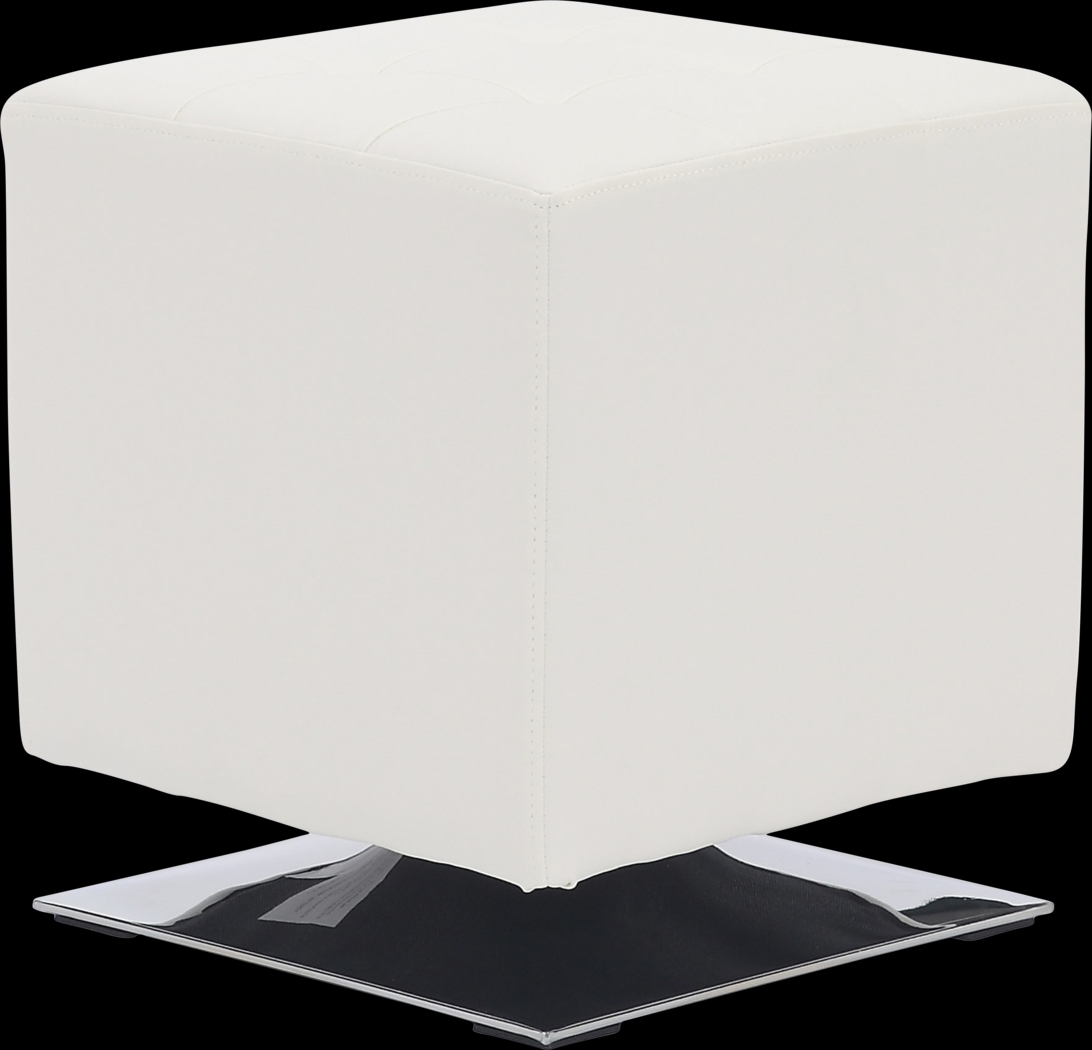 Myasor I White Accent Ottoman - Thumbnail - Image 3
