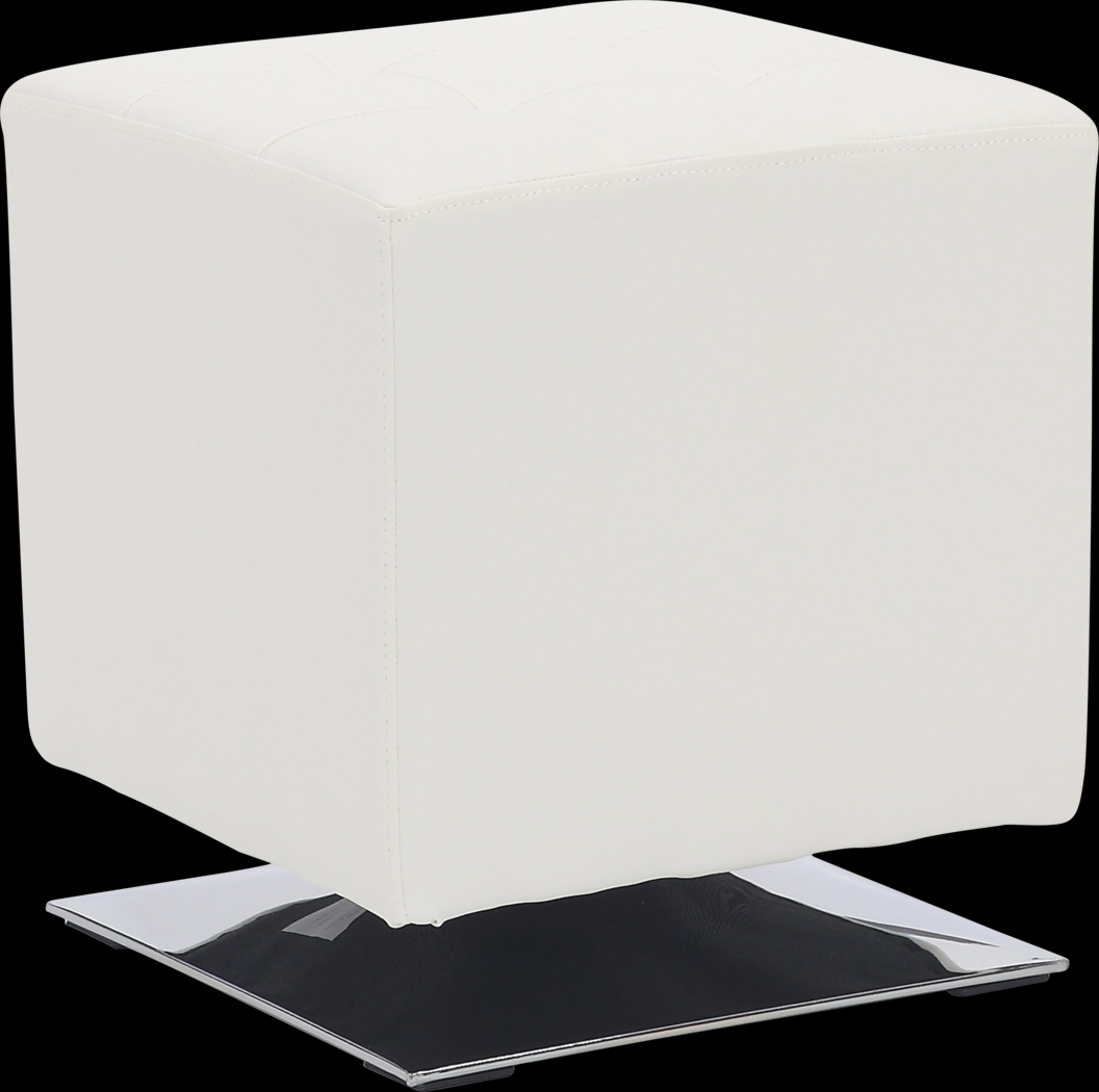 Myasor I White Accent Ottoman - Thumbnail - Image 1