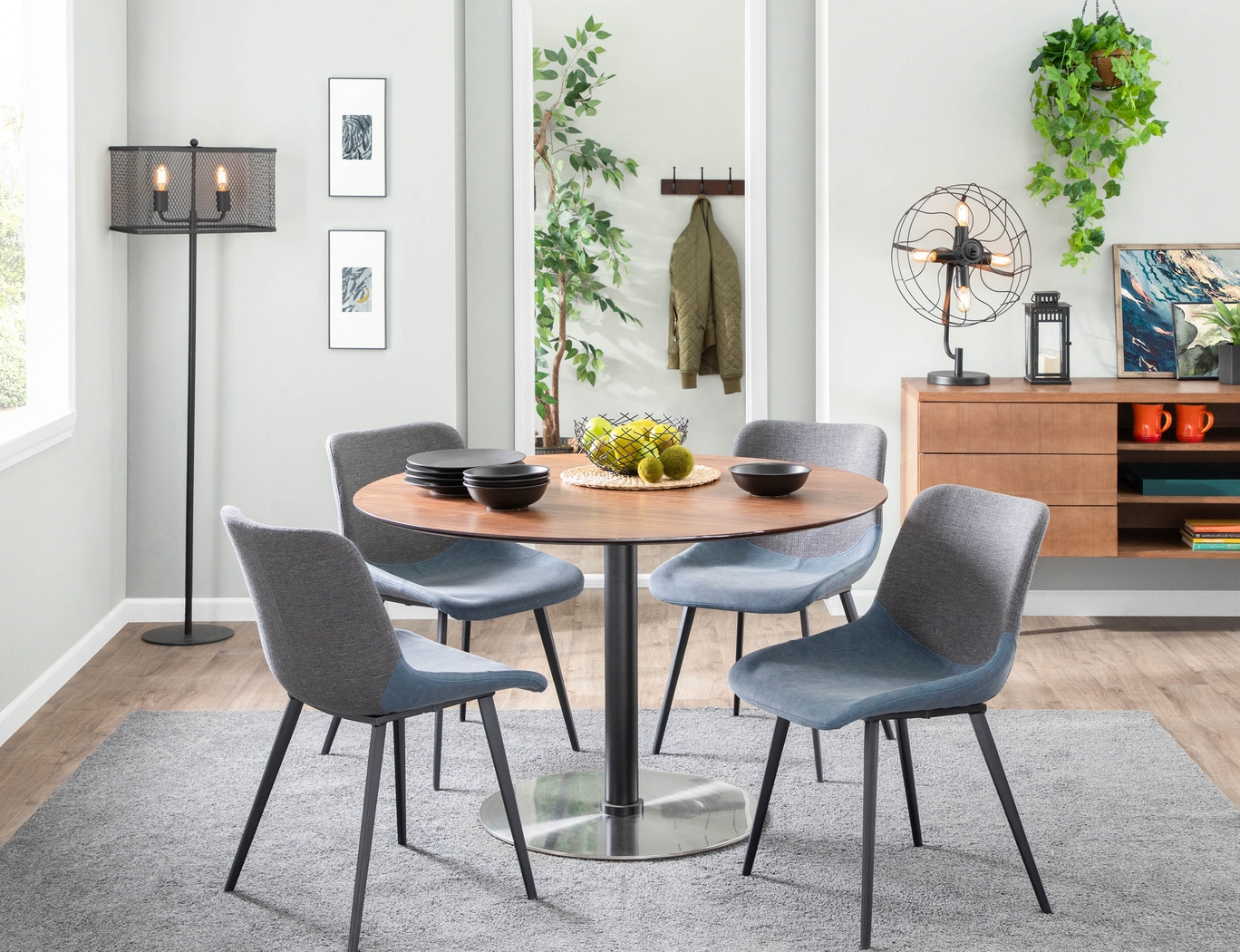 Myerston Blue Dining Chair, Set of 2 - Thumbnail - Image 4