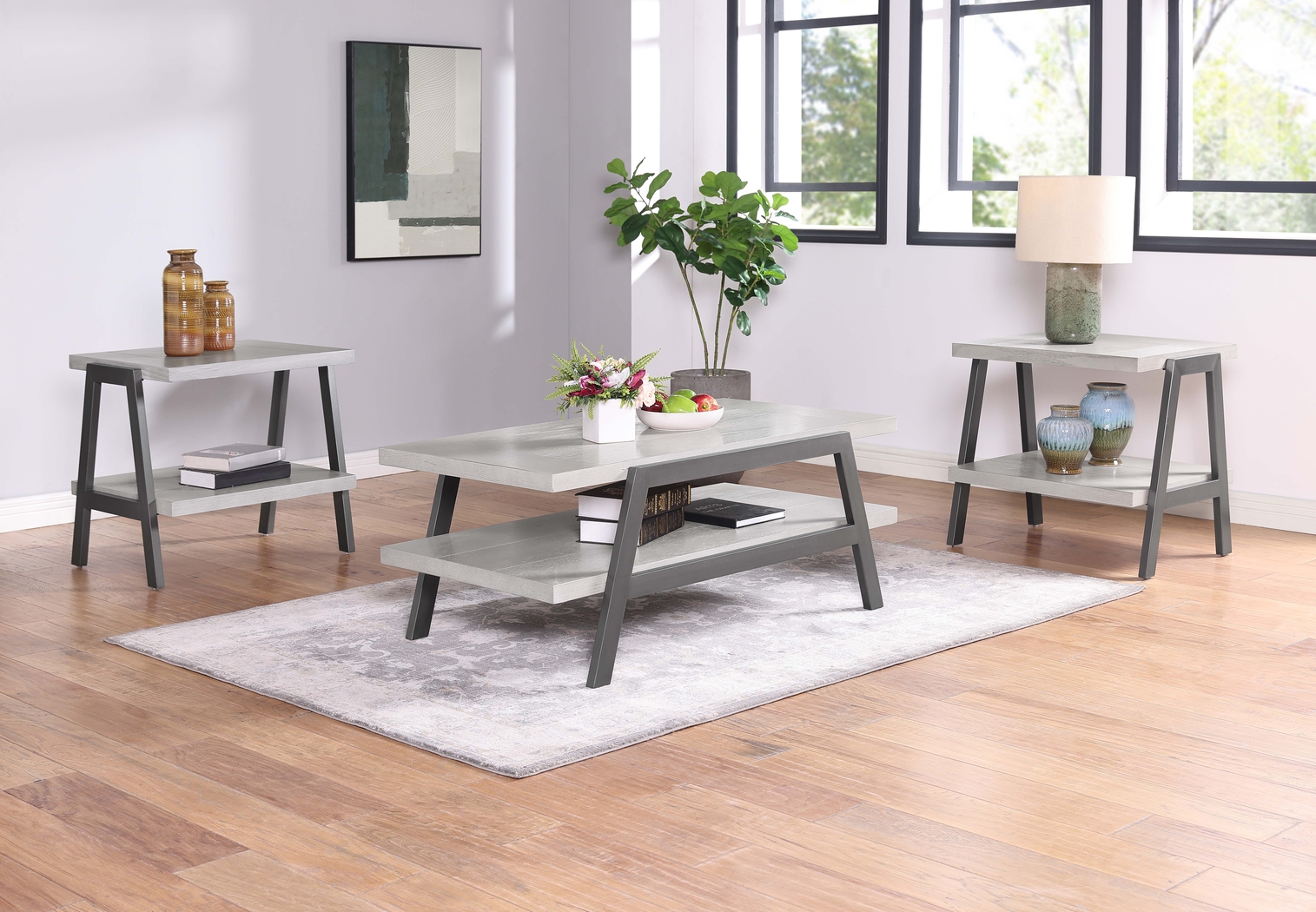 Myha Beige End Table - Thumbnail - Image 2