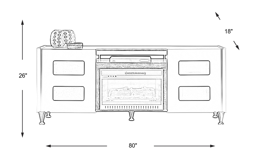 Dimension Image. Please refer to the Dimension Tab on this page for dimension details.