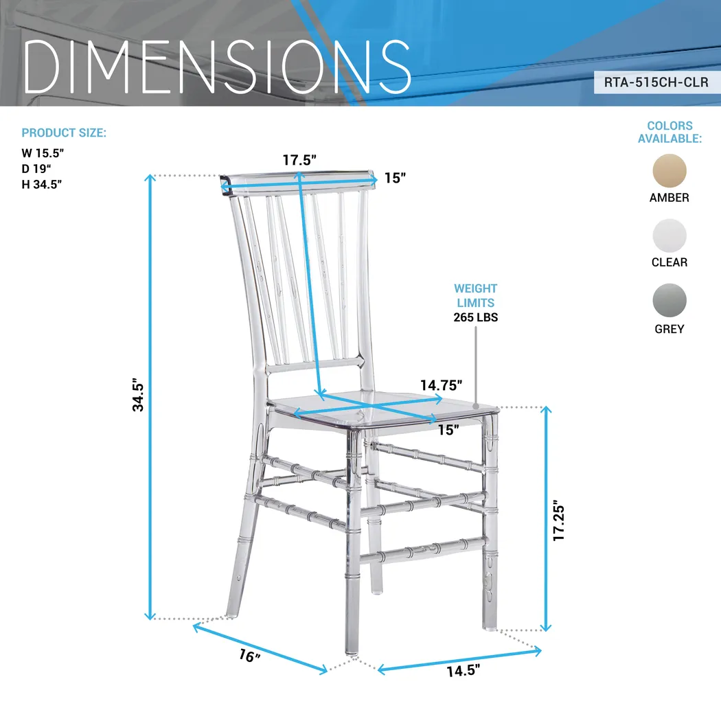 Myloxi Clear Dining Chair, Set of 4 - Thumbnail - Image 5