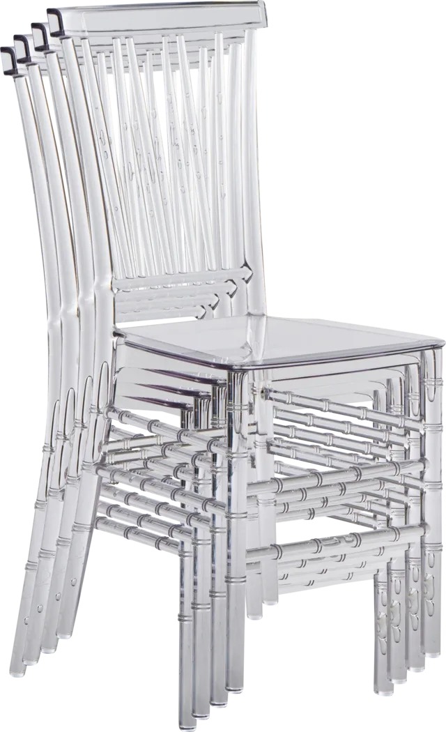 Myloxi Clear Dining Chair, Set of 4 - Thumbnail - Image 8