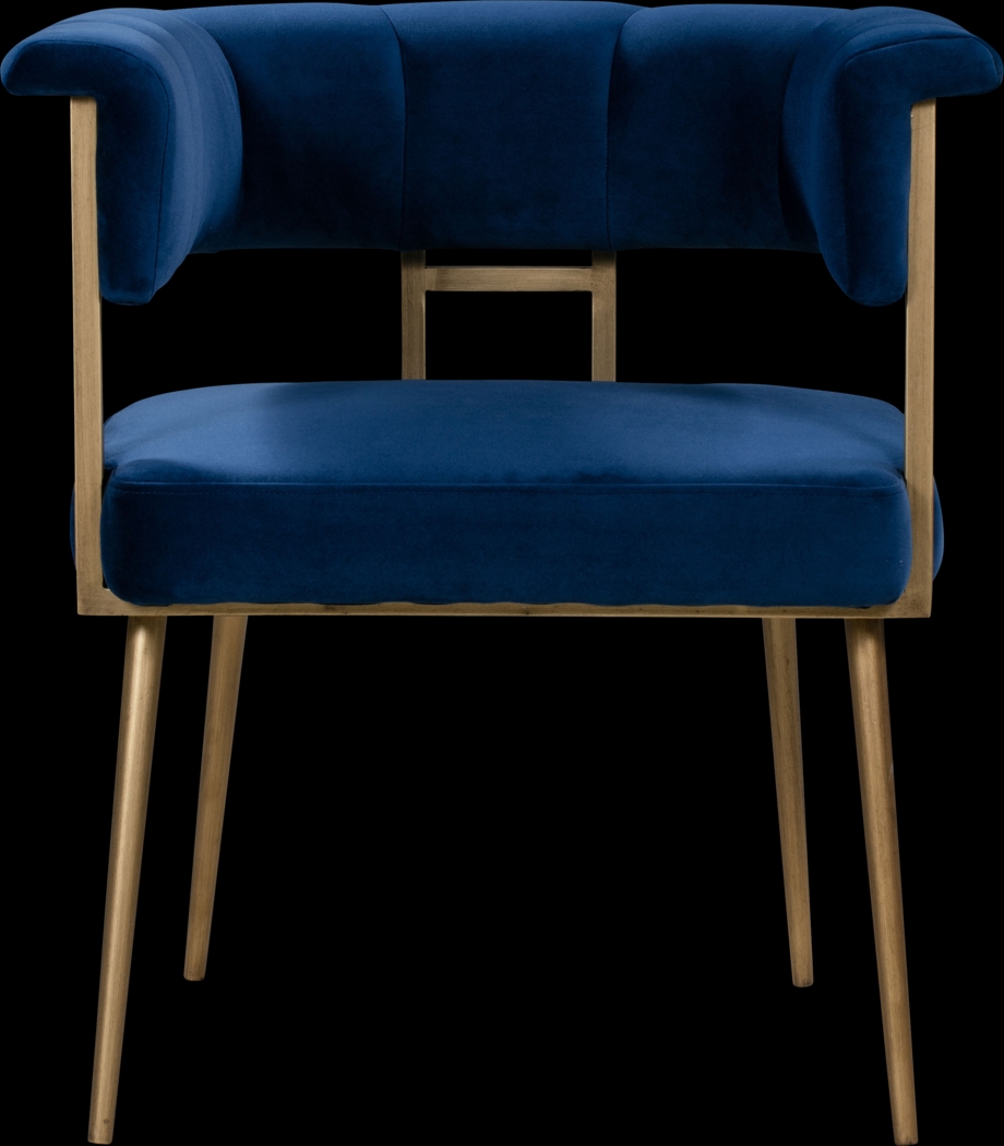 Myriah Navy Arm Chair - Thumbnail - Image 2