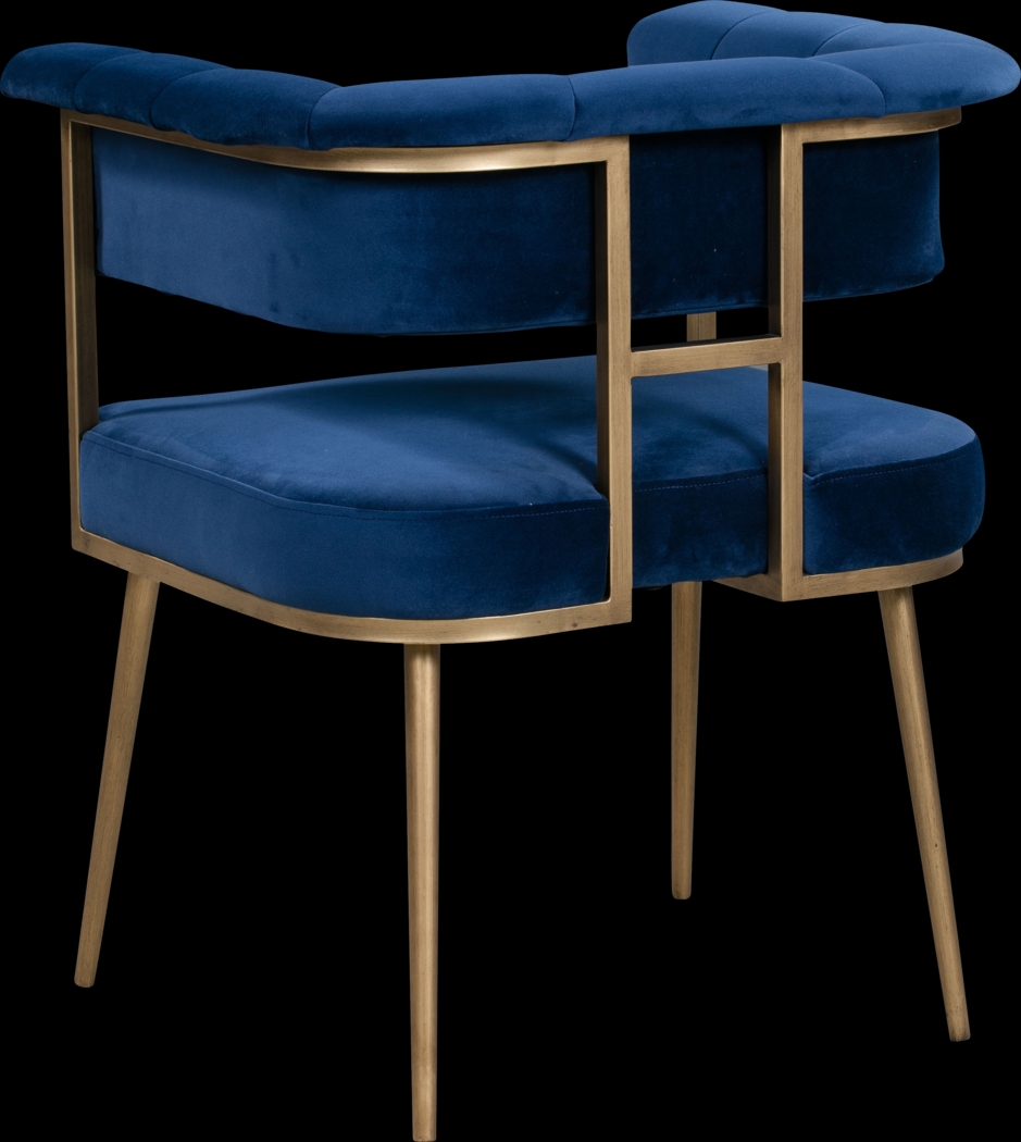 Myriah Navy Arm Chair - Thumbnail - Image 3