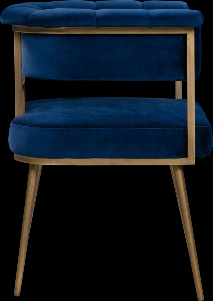 Myriah Navy Arm Chair - Thumbnail - Image 4