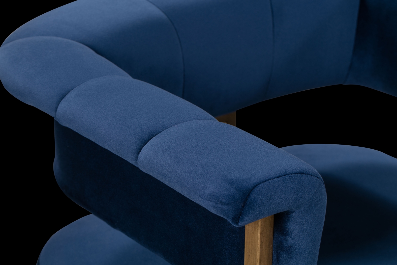 Myriah Navy Arm Chair - Thumbnail - Image 6