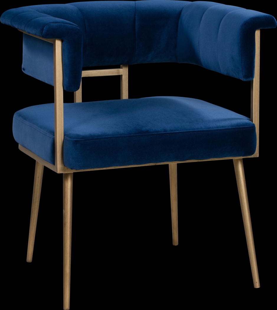 Myriah Navy Arm Chair - Thumbnail - Image 1
