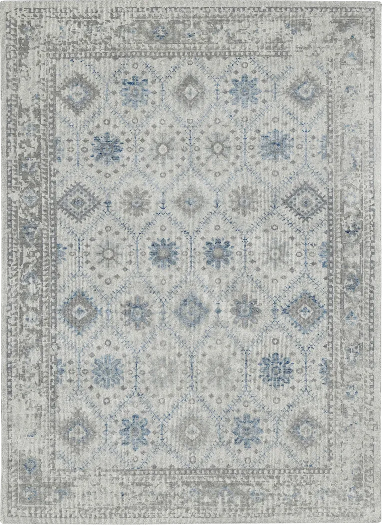 Nabhi Light Gray 10' x 14' Rug - Thumbnail - Image 1