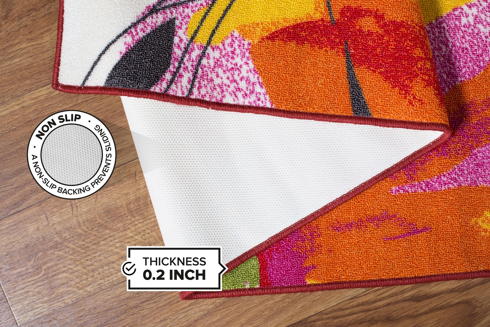 Nadelyn Orange 2' x 7' Runner Rug - Thumbnail - Image 2