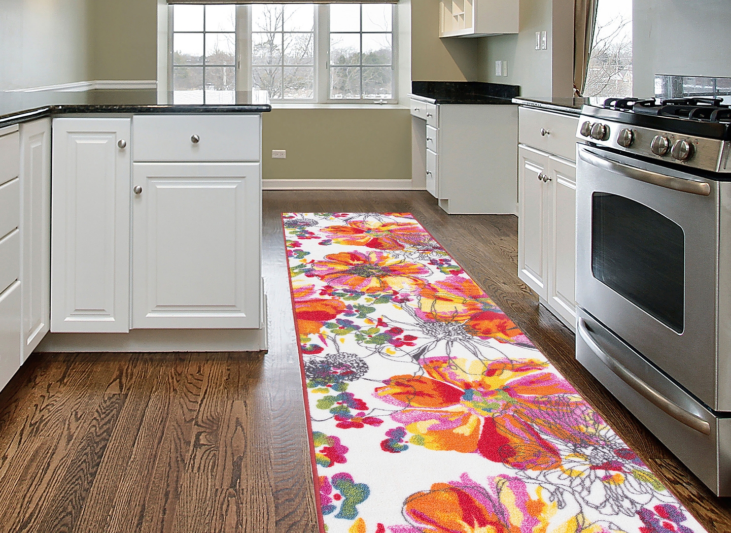 Nadelyn Orange 2' x 7' Runner Rug - Thumbnail - Image 3