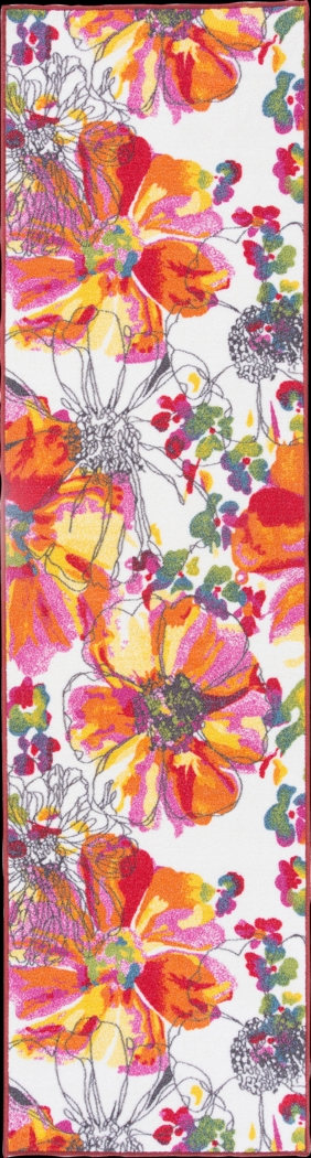 Nadelyn Orange 2' x 7' Runner Rug - Thumbnail - Image 1