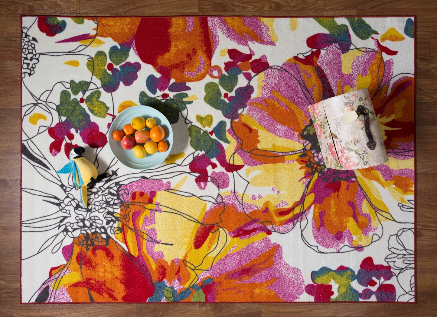 Nadelyn Orange 5'3 x 7'3 Rug - Thumbnail - Image 3