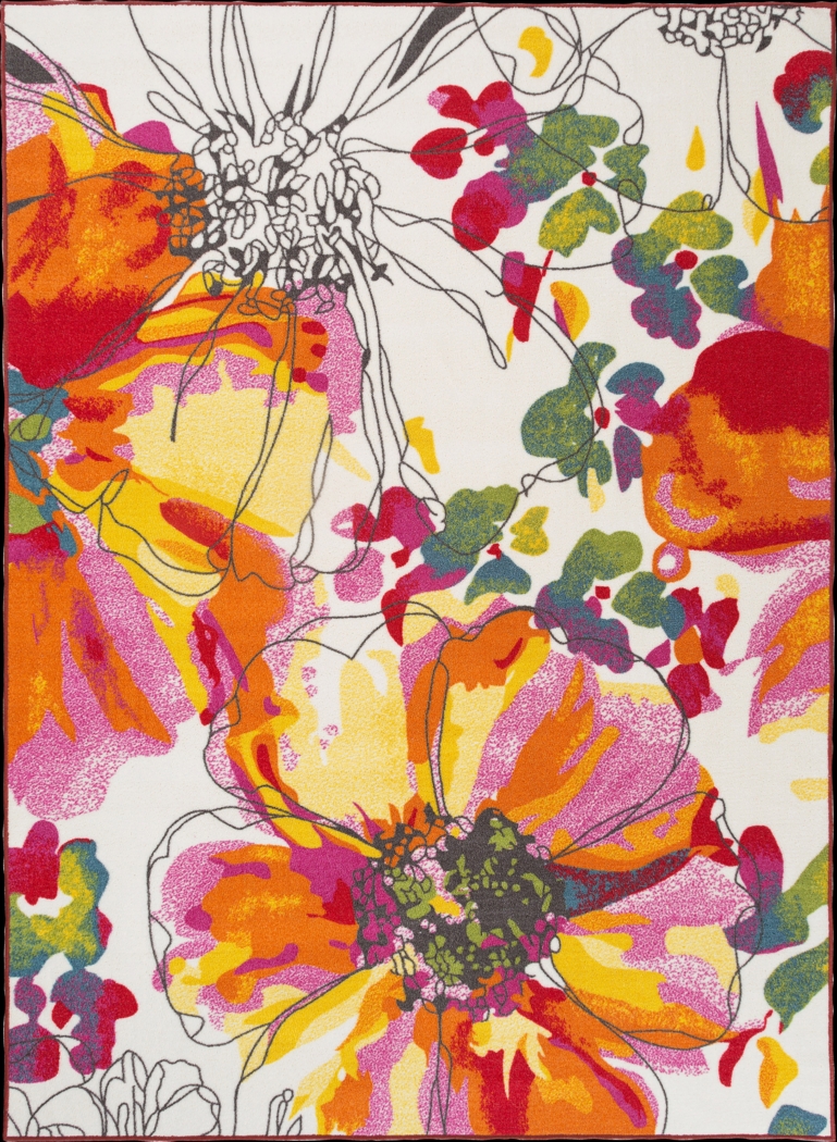 Nadelyn Orange 5'3 x 7'3 Rug - Thumbnail - Image 1