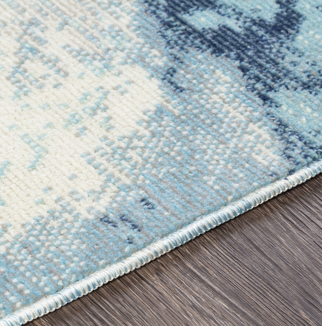 Nadiah Navy 6'11 x 9' Rug - Thumbnail - Image 3