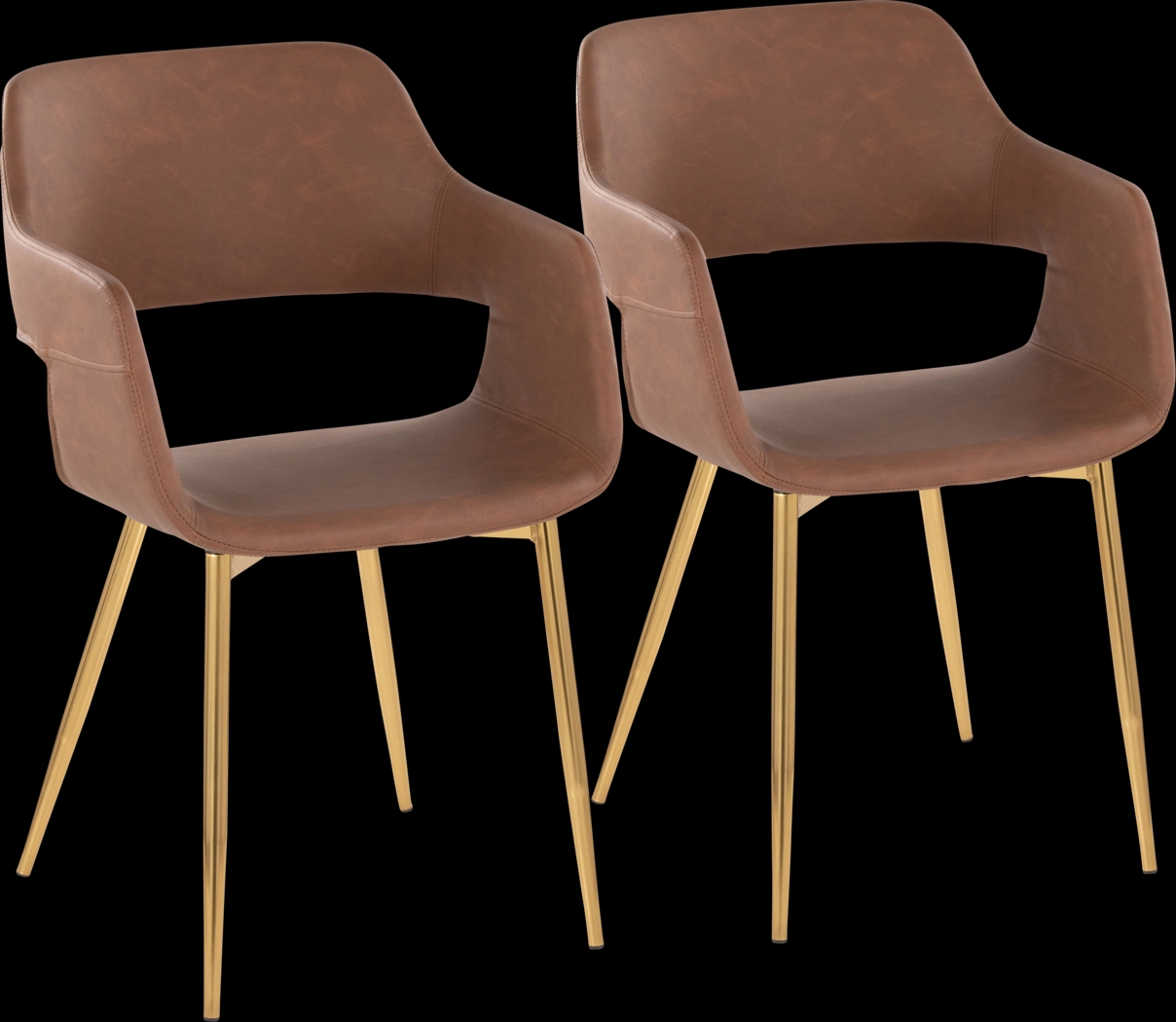 Naibor I Brown Arm Chair, Set of 2 - Thumbnail - Image 1