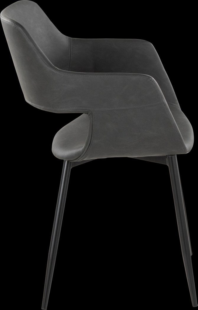 Naibor II Gray Arm Chair, Set of 2 - Thumbnail - Image 4