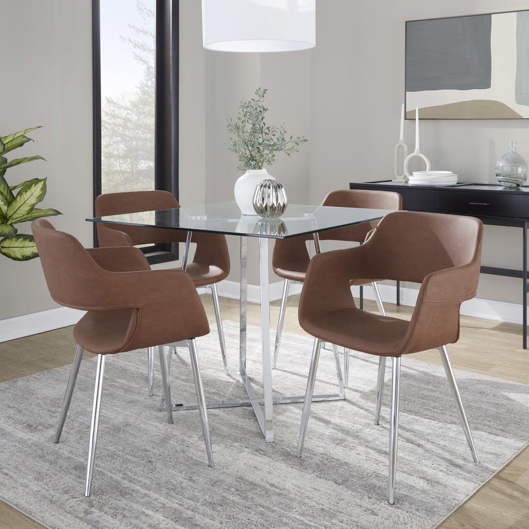 Naibor III Brown Arm Chair, Set of 2 - Thumbnail - Image 2