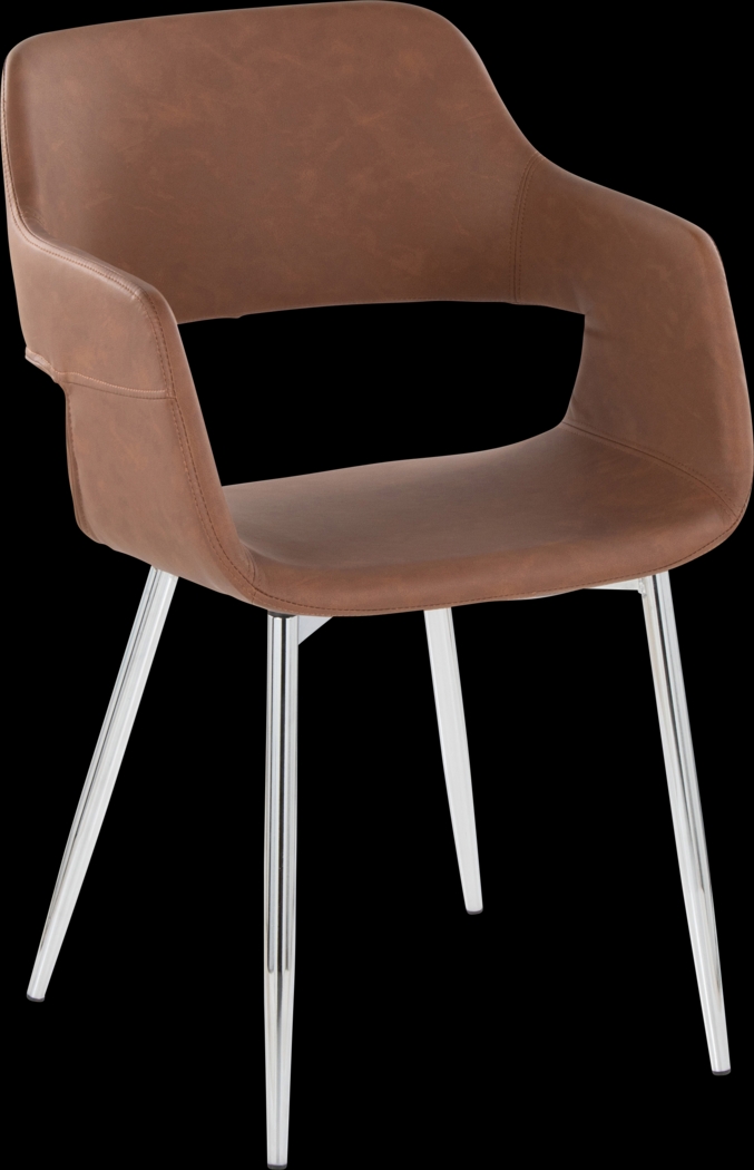 Naibor III Brown Arm Chair, Set of 2 - Thumbnail - Image 3