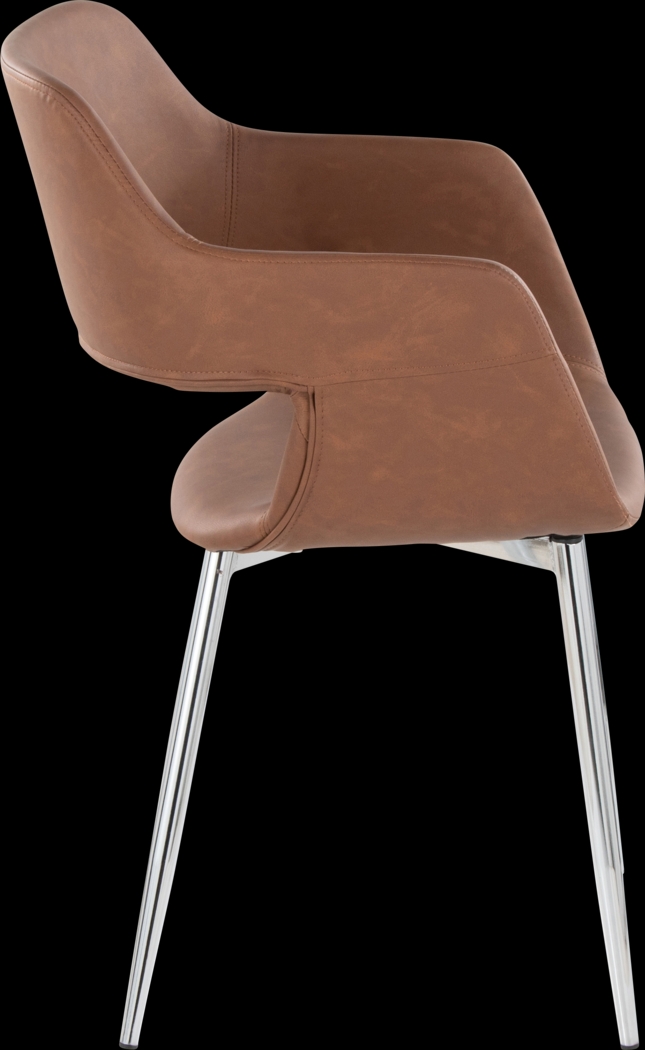 Naibor III Brown Arm Chair, Set of 2 - Thumbnail - Image 4