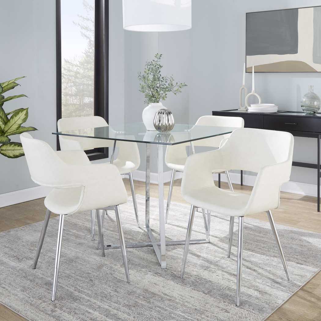 Naibor III Cream Arm Chair, Set of 2 - Thumbnail - Image 2