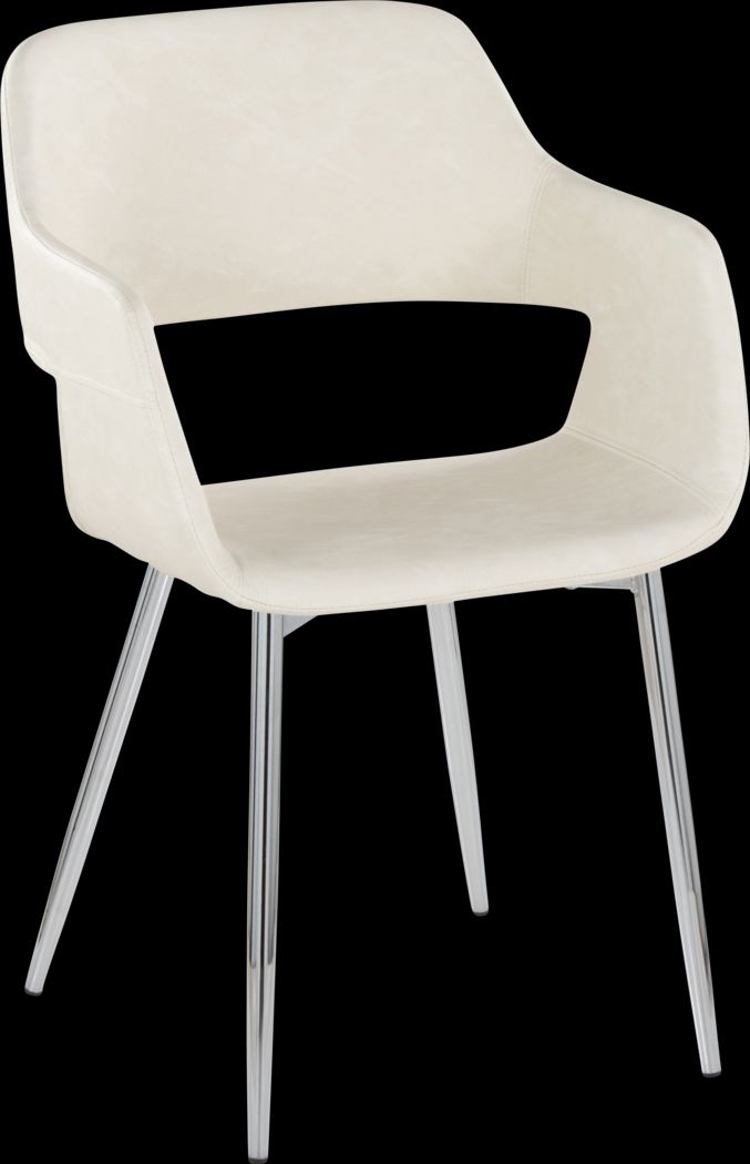 Naibor III Cream Arm Chair, Set of 2 - Thumbnail - Image 3