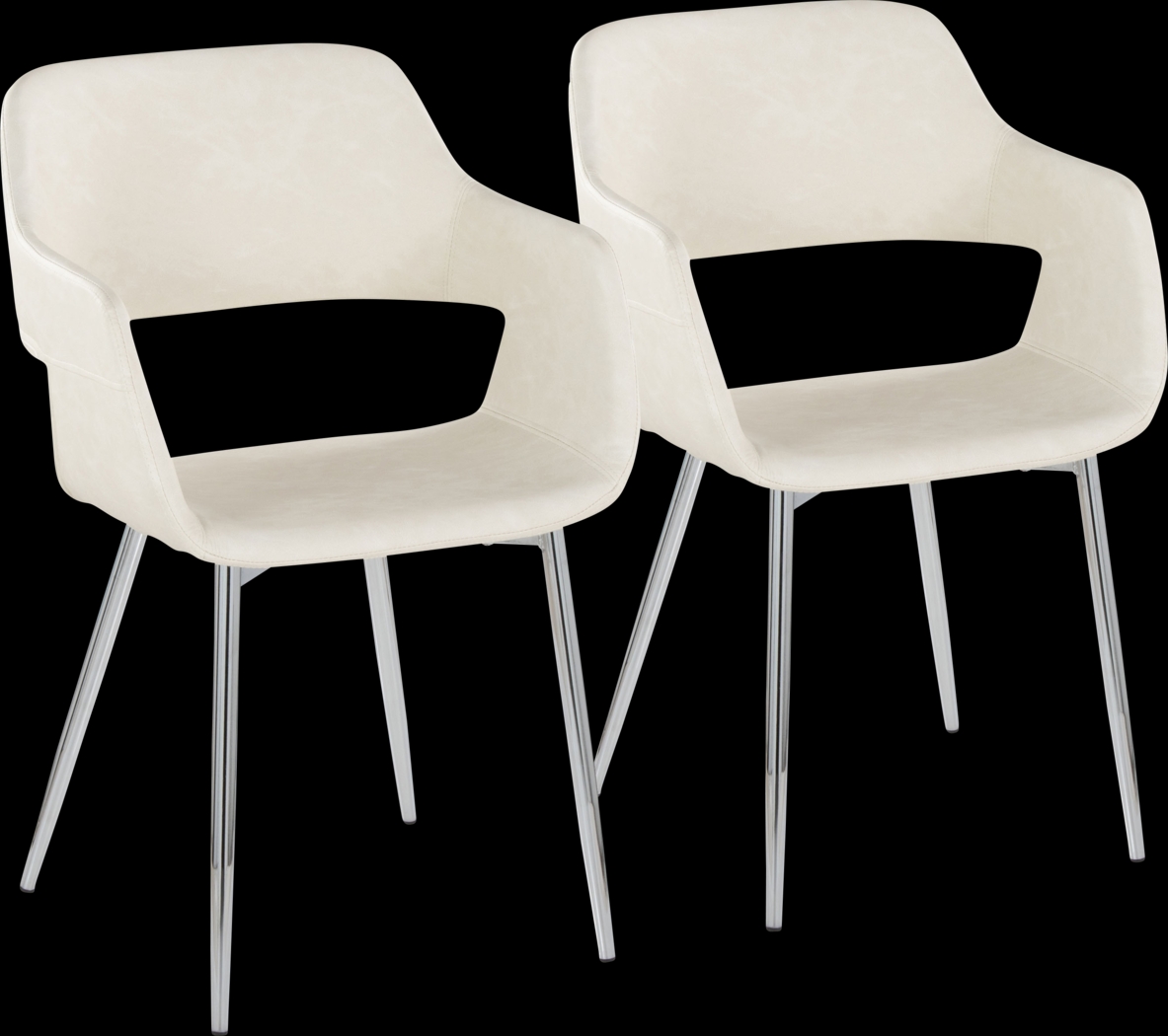 Naibor III Cream Arm Chair, Set of 2 - Thumbnail - Image 1