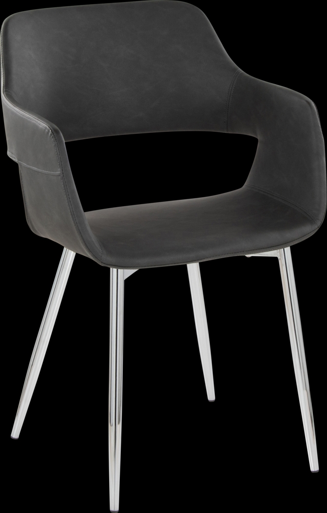 Naibor III Gray Arm Chair, Set of 2 - Thumbnail - Image 3