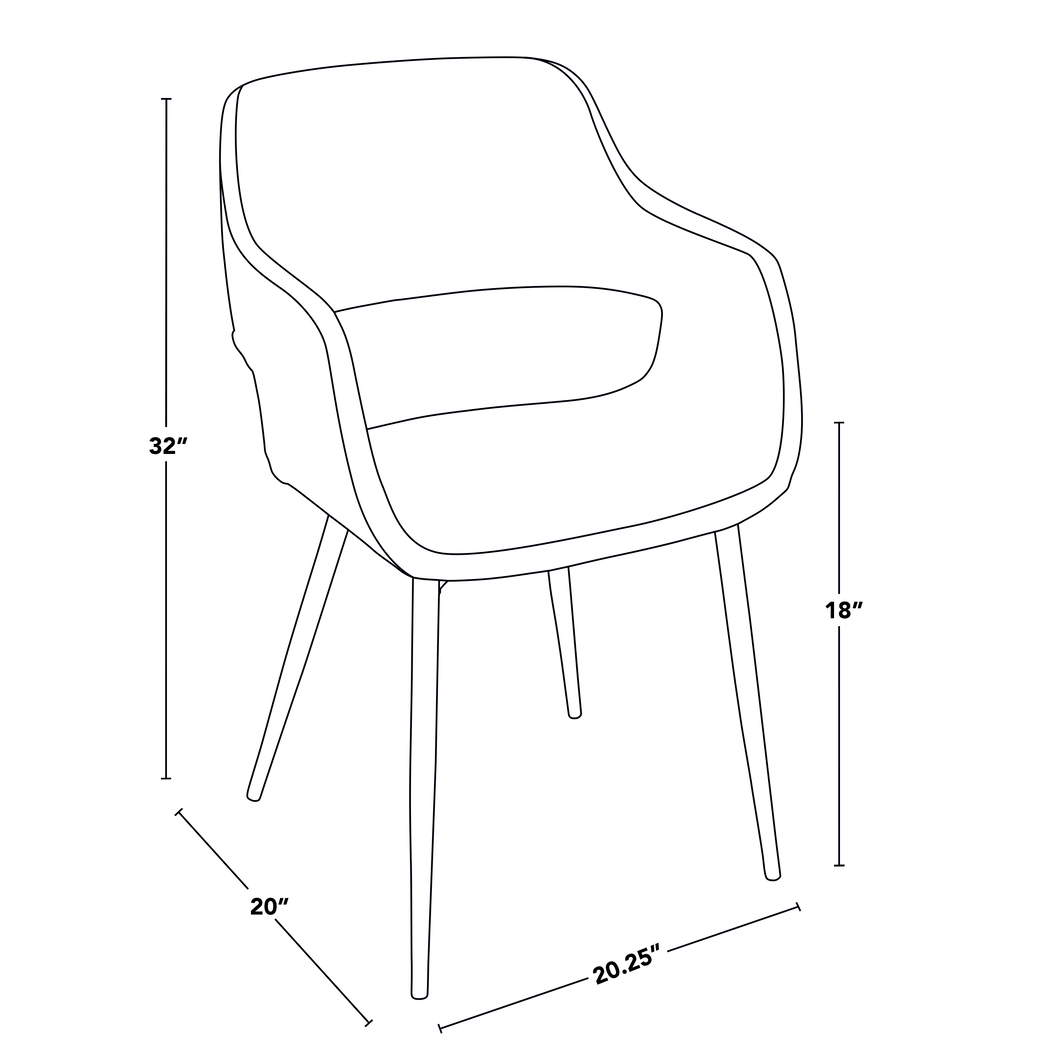 Naibor III Gray Arm Chair, Set of 2 - Thumbnail - Image 10